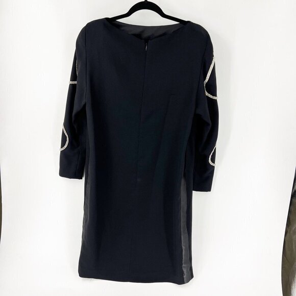 ✅ PIERRE BALMAIN Crystal Embellished BLACK Dress SIZE LARGE WEDDING FORMAL - Picture 5 of 8